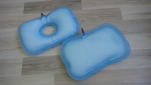 Coussins avec enveloppe silicone et remplissage de microbilles polymères