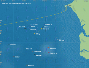 Carte des skippers au 1 novembre